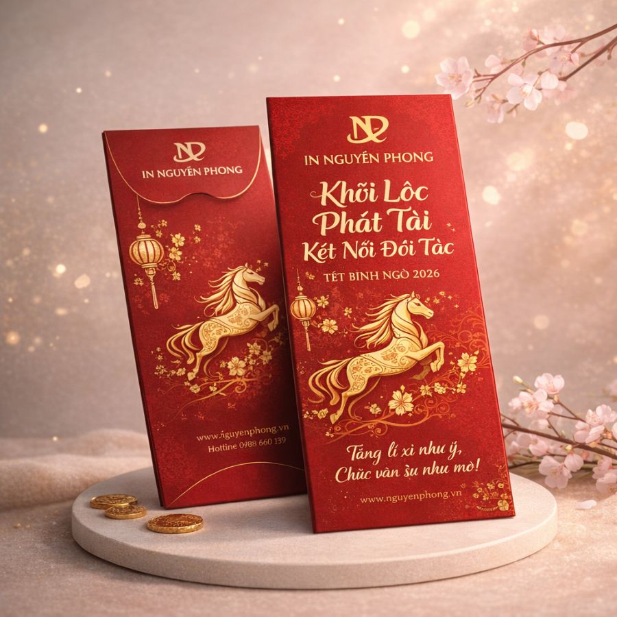 Các mẫu bao bì lì xì tết Bính Ngọ năm 2026